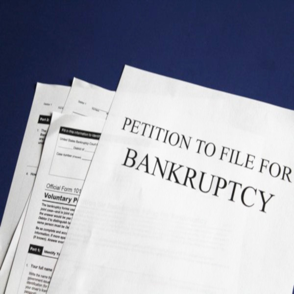 image of petition papers to file bankruptcy